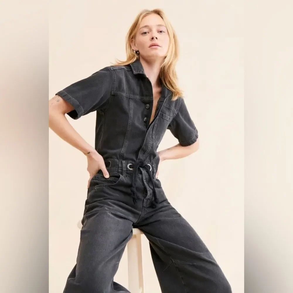 New Free People We The Free Edison Wide-Leg Coverall Size S